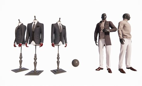 Modern Model Suit Model Casual Men's Clothing Model 3d model