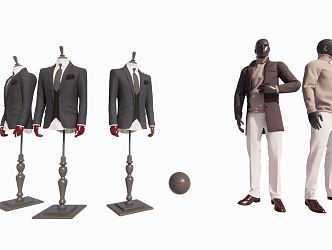 Modern Model Suit Model Casual Men's Clothing Model 3d model