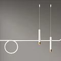 Modern Minimalist Pendant Light Design With White Black Geometric Lines And Metal Accents