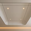 Modern Ceiling Design With Recessed Panels Four Lights And Soft Strip Lighting 3d model