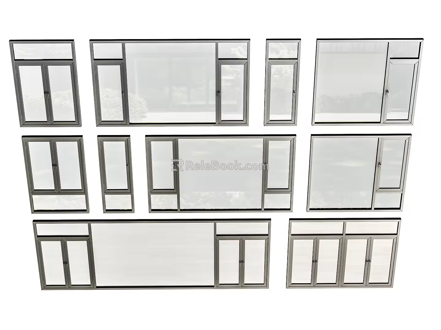 Modern windows combination windows glass windows floor-to-ceiling windows balcony windows bay windows bedroom windows sliding windows casement windows doors and windows 3d model