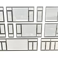 Modern windows combination windows glass windows floor-to-ceiling windows balcony windows bay windows bedroom windows sliding windows casement windows doors and windows 3d model