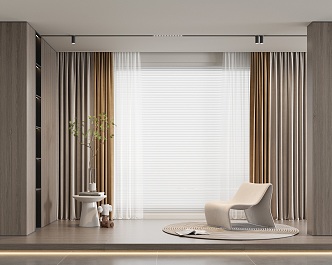 Modern Curtains 3d model