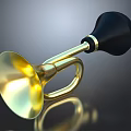High Quality Golden Horn Shaped Commercial Equipment With Black Top And Reflective Metallic Surface