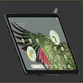 Modern Electronic Tablet With Colorful Screen Display And White Casing Design