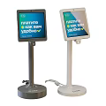 Modern Cash Registers with Touch Screens and Payment Options on Stands