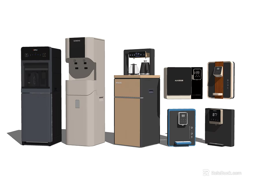 Various Modern Stylish And Functional Household Appliances For Daily Home Use 3d model 