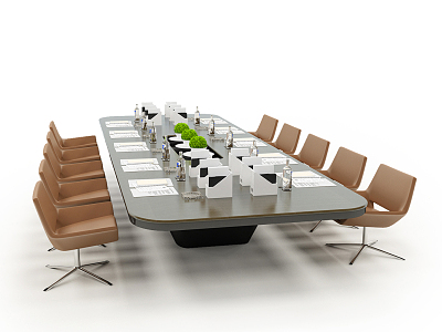 Modern Conference Table and Chair Conference Table model