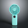 Light Blue Portable Handheld Electric Fan For Personal Cooling And Travel Use