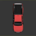 Red Pickup Truck With Modern Design Shiny Exterior And Utility Bed