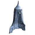 Blue Hanging Kids Tent With Soft Fabric Curtain And Star Decor For Indoor Use