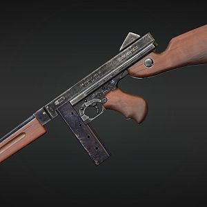 submachine gun thomson 3d model