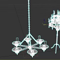 Vintage Iron Chandelier With Multiple Arms And Candle Shaped Lights For Home Interior Design