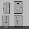 Glass Door Design Diagrams With 350mm 500mm And 2000mm Dimensions