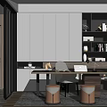 Modern study 3d model