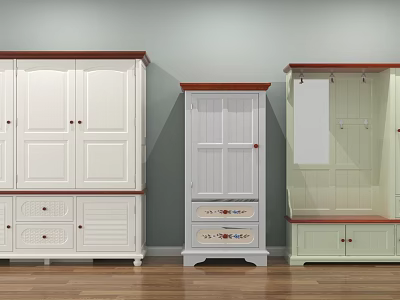 Home Storage Cabinets In Different Styles With White And Light Green Designs 3d model Home Storage Cabinets In Different Styles With White And Light Green Designs 3d model