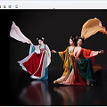Women Dancing In Elegant Traditional Attire With Flowing Skirts And Ornate Headpieces