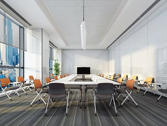 Modern Conference Room Table 3d model