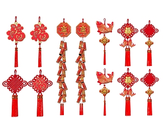 Chinese knot wall decoration pendant 3d model