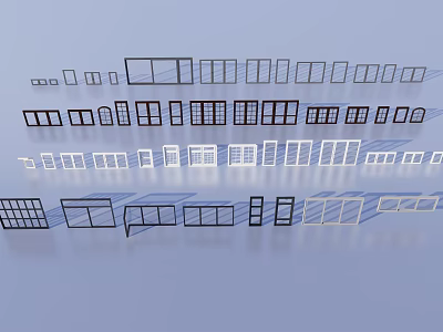 Casement Windows Featuring Various Styles And Multiple Design Options For Home Use 3d model