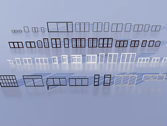 Common door and window combinations 3d model