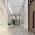 Modern Hall Office Hall 3d model