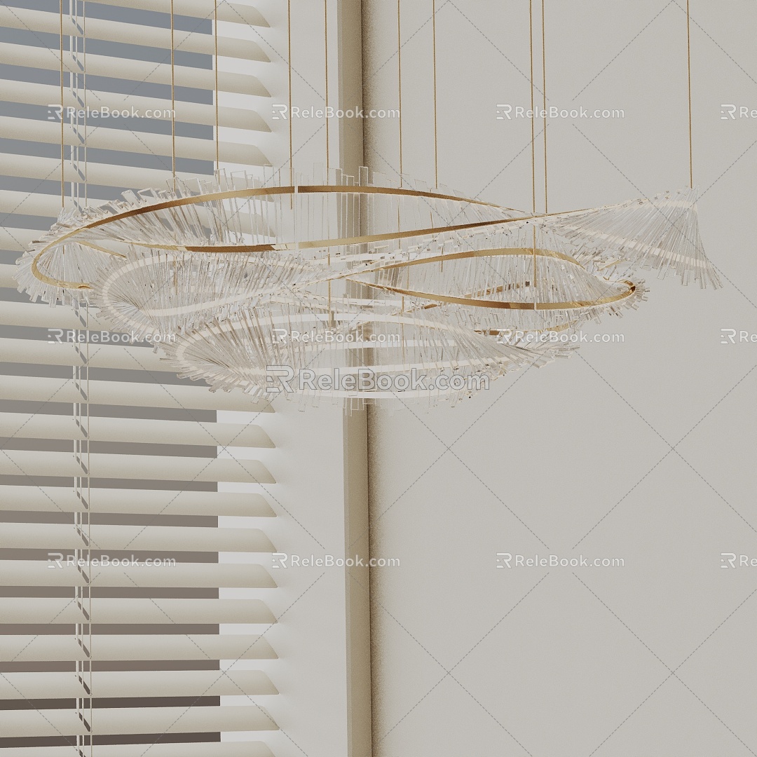 Modern chandelier 3d model