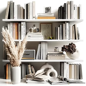 Modern Ornaments Combination Decorations Ornaments Office Supplies Ornaments Vase Furnishings Ornaments Book Ornaments Book Combination 3d model
