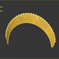 Commercial Equipment Golden Arched Design With Pearl Decorated Edge For Retail Use