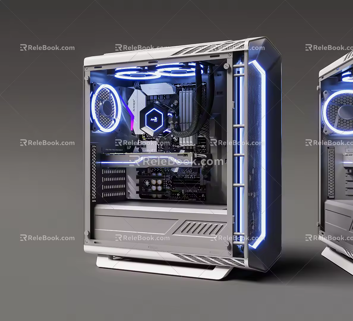 Modern console gaming computer console 3d model
