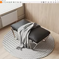 Modern sofa stool 3d model
