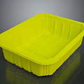 Yellow Plastic Rectangular Storage Container For Home Organizing Purposes