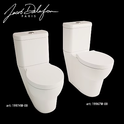 Sleek White Ceramic Toilets With Modern Design For Home Bathrooms 3d model
