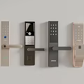 Password lock fingerprint lock smart door handle 3d model