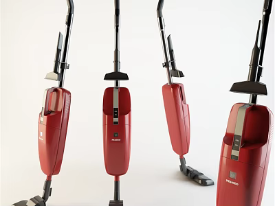 Four Red Upright Electrolux Vacuum Cleaners For Modern Household Use 3d model