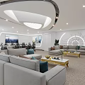 Modern Security Control Room with Multiple Monitor Screens Control Desks and Ergonomic Chairs