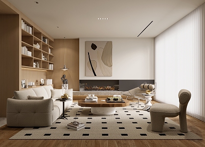 modern living room 3d model