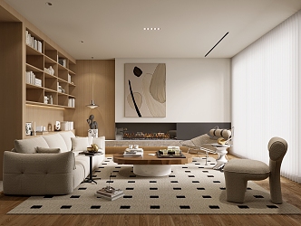 modern living room 3d model