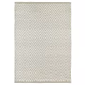 Square Rug With Geometric Diamond Pattern In Beige And White Woven Texture 3d model