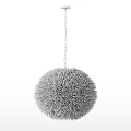 Natural Spherical Woven Straw Pendant Lights in Brown for Rustic Home Decor