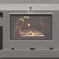 Modern Home Theater Setup with Projector Screen and Surround Sound Speakers