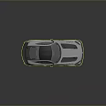White Sports Car With Black Roof Rear Spoiler Stripes And Alloy Wheels