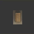 Vintage Wooden Trunk on Hessian Carpet with Worn Surface for Storage