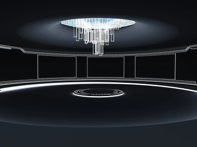 Modern showroom online conference 3d model