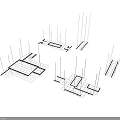 Structural Building Reinforced Steel Frame With Rebar Grid And Support Beams