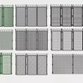 Various Metal Mesh Fence Designs With Green Gray Black Color And Double Door Styles