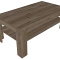 Modern Wooden Coffee Table With Two Tier Design And Lower Shelf Structure 3d model