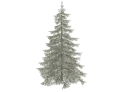 Evergreen Arbor With Tall Straight Trunk Dense Layered Branches And Lush Foliage 3d model