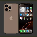 Apple Rose Gold Smartphone With Camera Setup And Display Screen App Icons