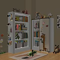 Lovely Cartoon Themed Kids Bookshelf With Large Storage Space And Practical Perforated Side Organizer
